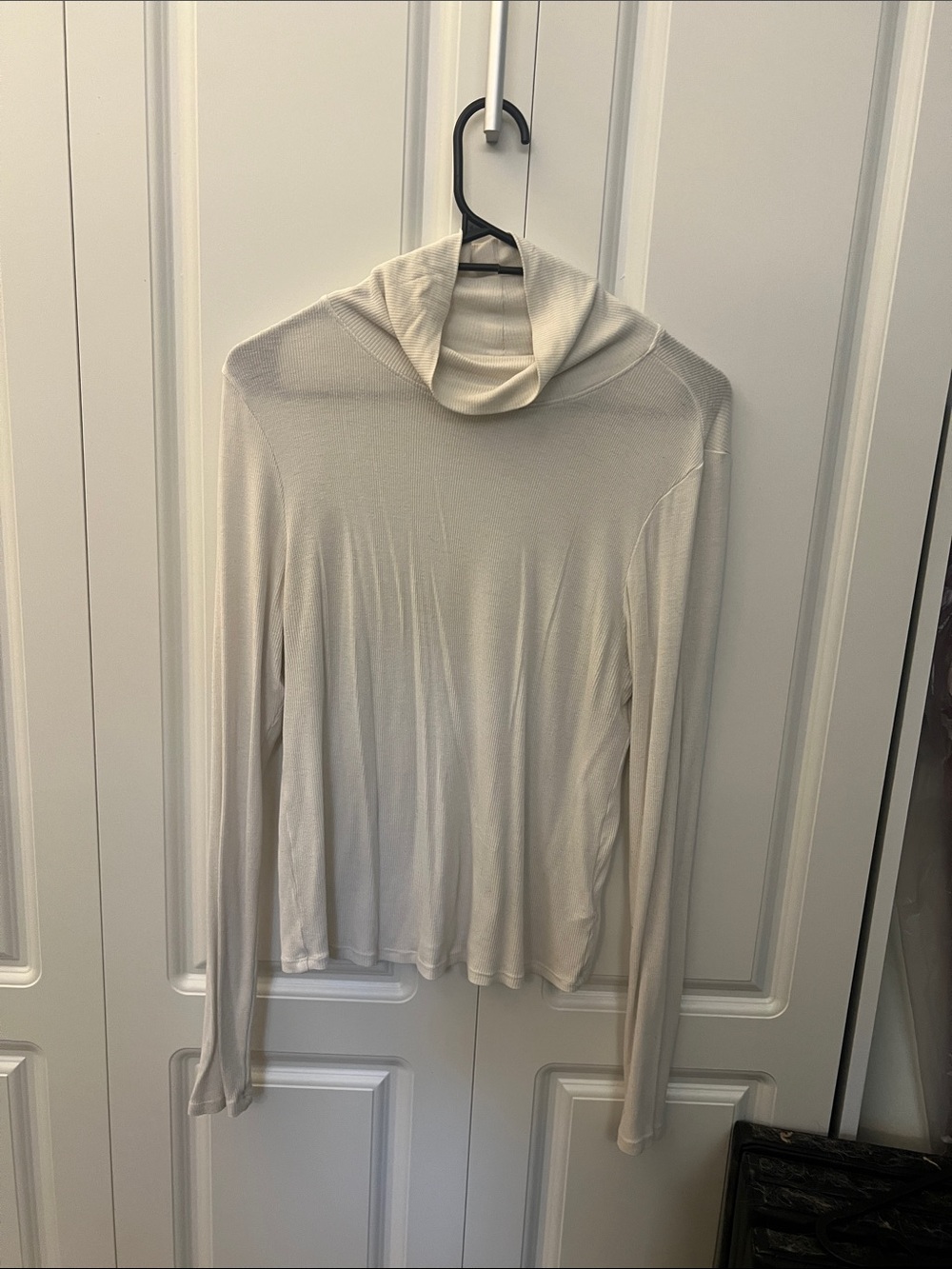 bp Cream Draped Cowl Neck Long Sleeve Top